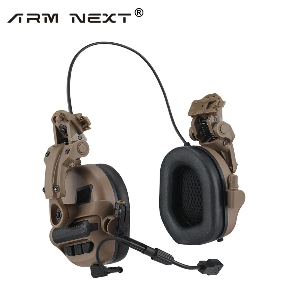 ARM NEXT F30-E Tactical Electronic Hearing Protection Headset, Unisex Ultra Low Profile, 23 dB NRR Active Noise Reduction, Helmet & PTT Compatible for Hunting, Composite Housing, Full Dynamic Range HD Speakers, 2 AAA Batteries, Audio Input Jack