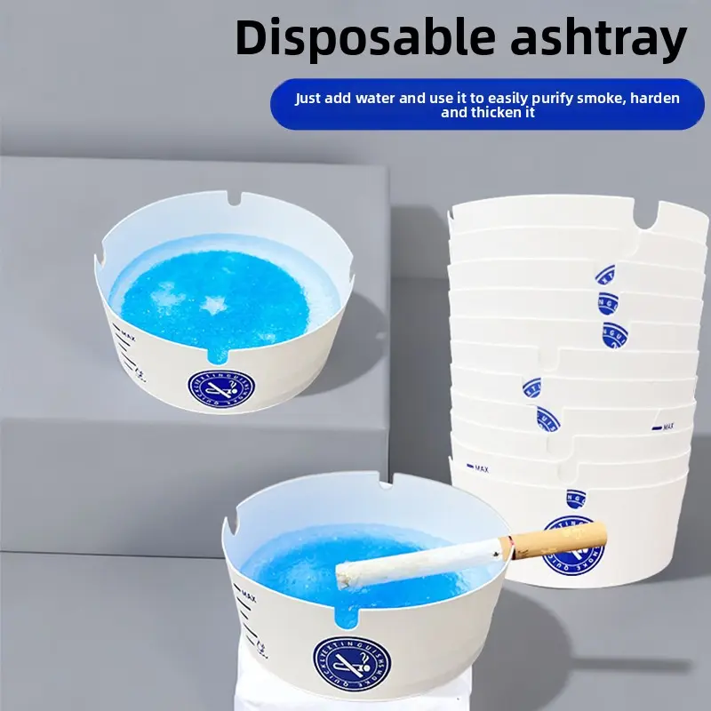 Disposable Ashtray 25-Pack, Portable & Eco-Friendly Paper Ashtrays with Deodorizing Smokeless Gel, Indoor Outdoor Use, Travel, Car Cup Holder, Parties and Camping，#SummerWins #DealsForYouDays #Father's Day gift