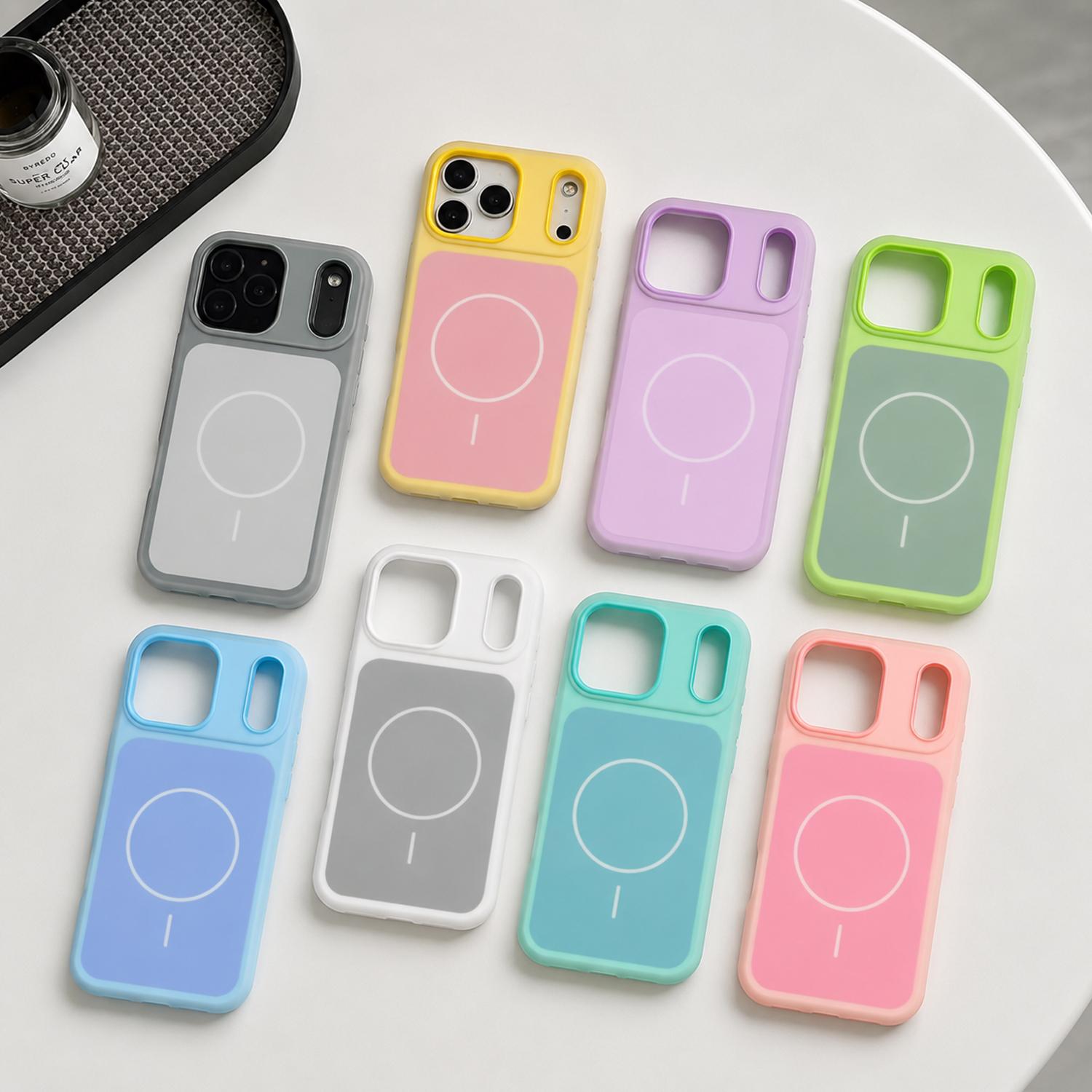 MagSafe-Compatible Slim Liquid Silicone Smartphone Case for iPhone 17/16/15/14/13/12/11 Pro Max, 3.0mm Thick Shockproof Drop Protection Soft Gel Cover, Wireless MagSafe Charge Support, Handheld Devices Accessory, Casing