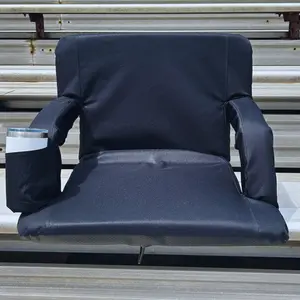 Black 23" Stadium Seat with Armrests
