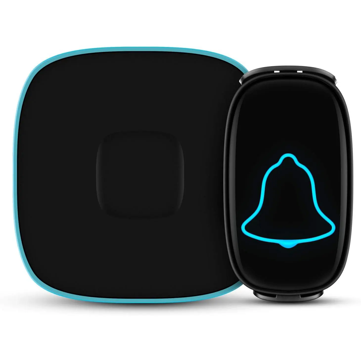 Doorbell, BO YING  Door Bell, Easy Install, Operating at 1000ft Range with 38 Melodies to Choose, Adjustable Volume and LED Flash,1 Push Button( included)&1 Receiver (Black)