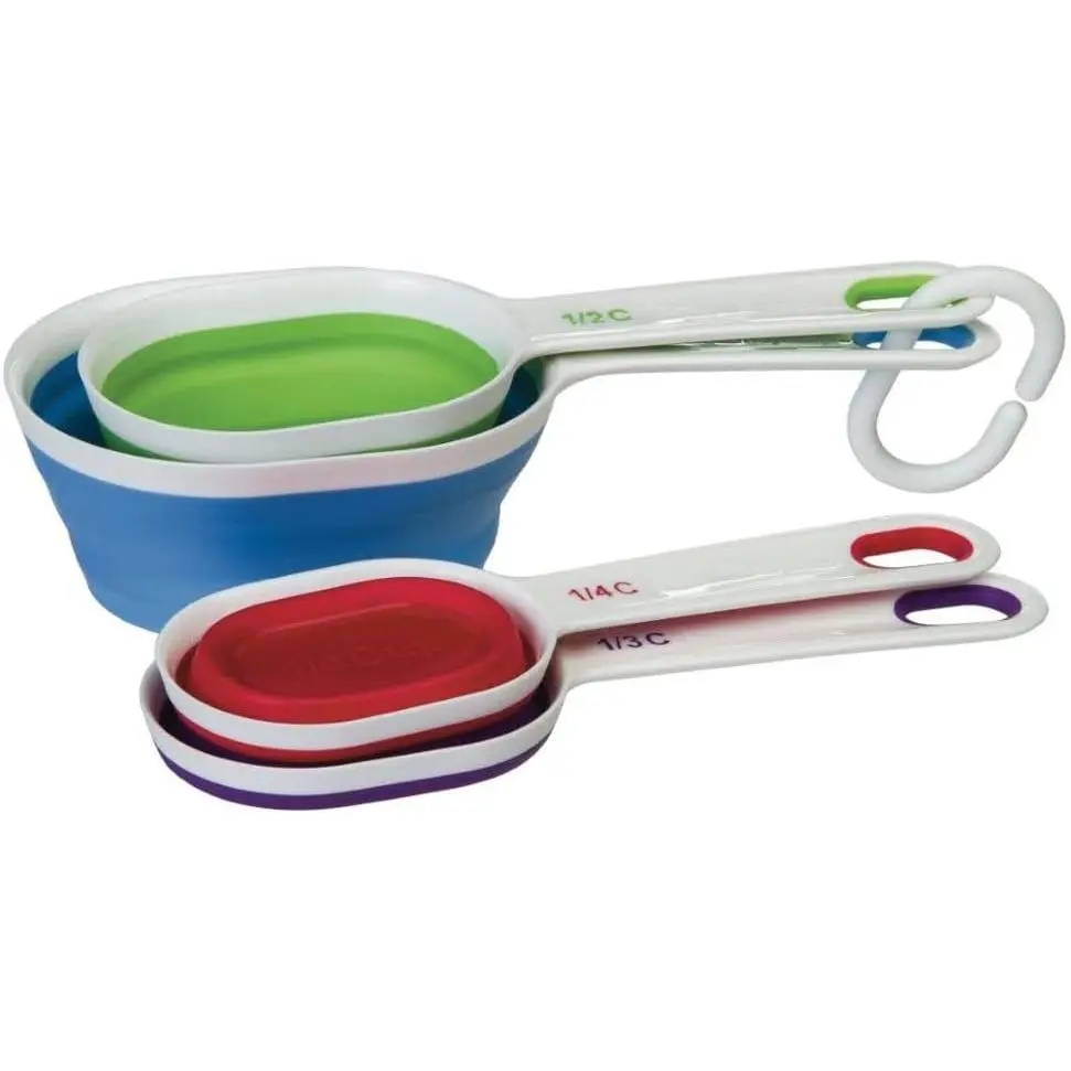 International Prepworks BA-545 Collapsible Measuring Cups - Set of 5, Space Saving Collapsible, Great For Narrow Containers