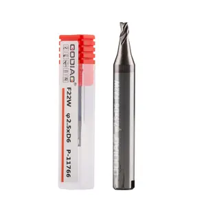 GODIAG F22W 2.5MM End Milling Cutter φ2.5xD6x45Lx3F For SILCA MATRIX PRO, MATRIX EVO, MATRIX SLX, MATRIX SX, MATRIX S