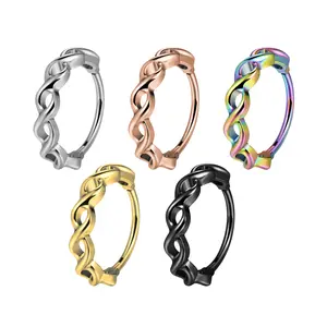 Titanium Infinity Twist Hinged Nose Hoop