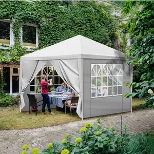 10x10 Canopy Tent Party Tent For Holidays New with Windows and Curtains