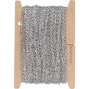 32.8- Width 2mm Stainless Steel  Chains, Welded Permanent Craft Chains for Necklace Bracelet Earring  Making