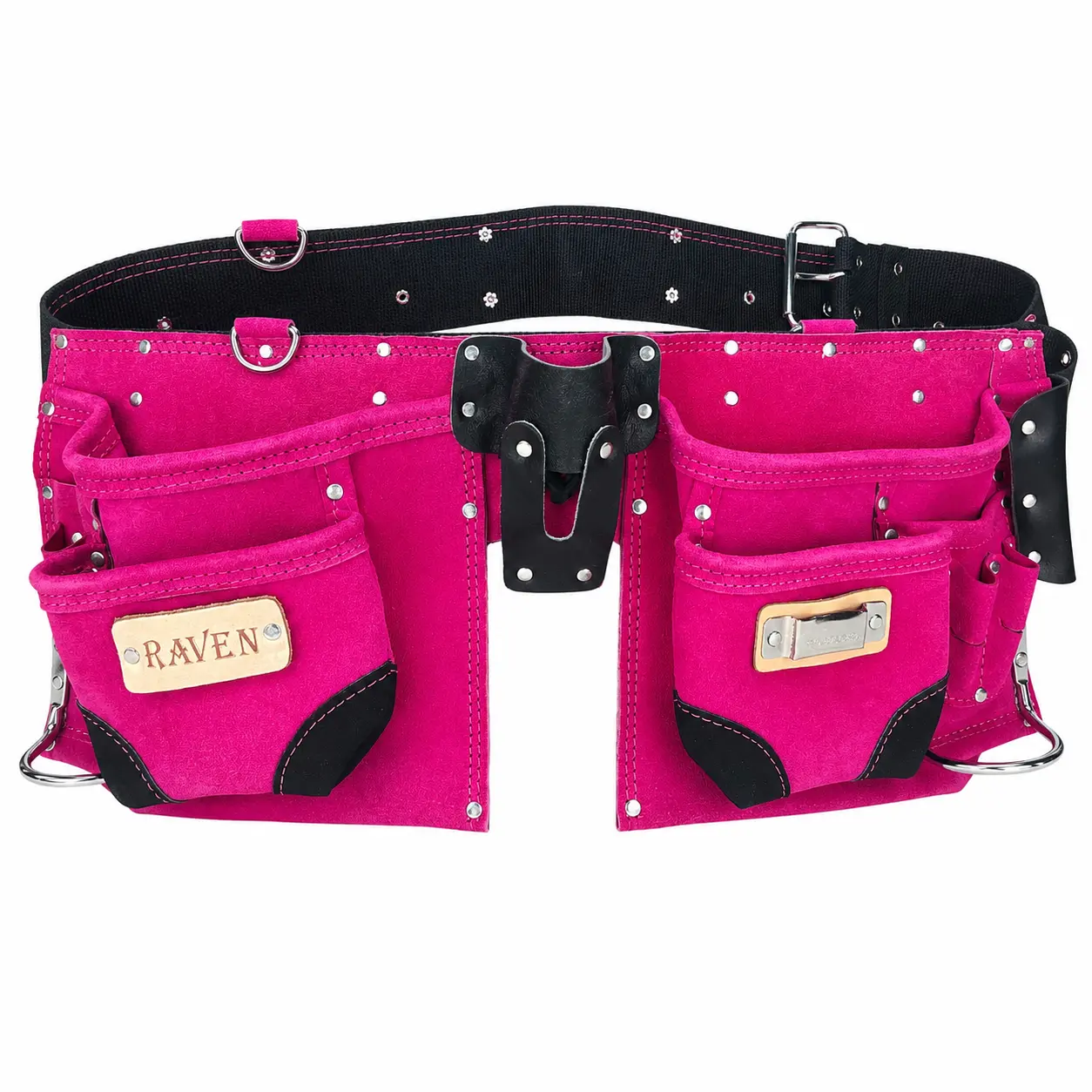 Pink Utility Tool Pouch Belt with 12 Pockets - AS2103A-PNK Pink Utility Tool Pouch Belt with 12 Pockets - AS2103A-PNK
