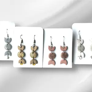 Solar Eclipse Polymer Clay Earrings