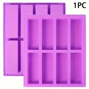 1PC Silicone Granola Bar Molds, 8 Cavity, Large Rectangle, for Nutrition/Cereal/Protein Bars, Truffles, Brownies, Cornbread, Industrial Food Supply Equipment, Kitchen Baking Tools