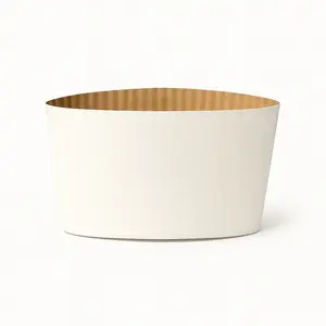 White Disposable Corrugated Coffee Cup Sleeves  - 1000 Pieces/Case