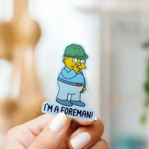 I'm a Foreman Hardhat Sticker, Hard Hat Sticker, Blue Collar Sticker, Construction Sticker, Hard hat stickers, lunchbox sticker