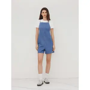 Cider Denim Backless Cami Romper