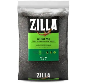 Zilla Reptile Terrarium Bedding Substrate Jungle Mix, 8 Quart