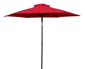 Mainstays 7.5' Red Push-up and Tilt Patio Umbrella