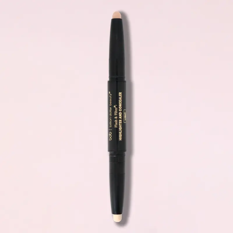 Billion Dollar Beauty Flash & Filter Highlighter & Concealer 2-in-1 Cream Concealer & Highlighter Duo for Makeup Contour & Corrector