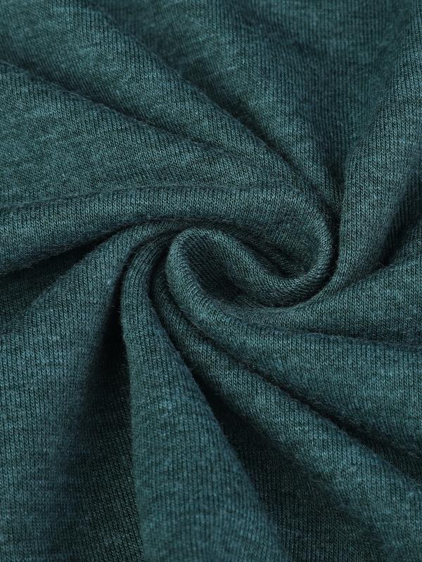 Agnes Orinda Plus Size Casual Top Women Henley V Neck Button Up Long Sleeve Sweet Cute Ruffled Hem Blouse Top Dark Green