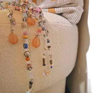 Boho Rainbow Beaded Curtain – Handmade Multicolor Doorway, Wall & Window Decor