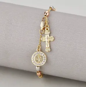 Saint Benedict Charms Rosario Bracelet For Women