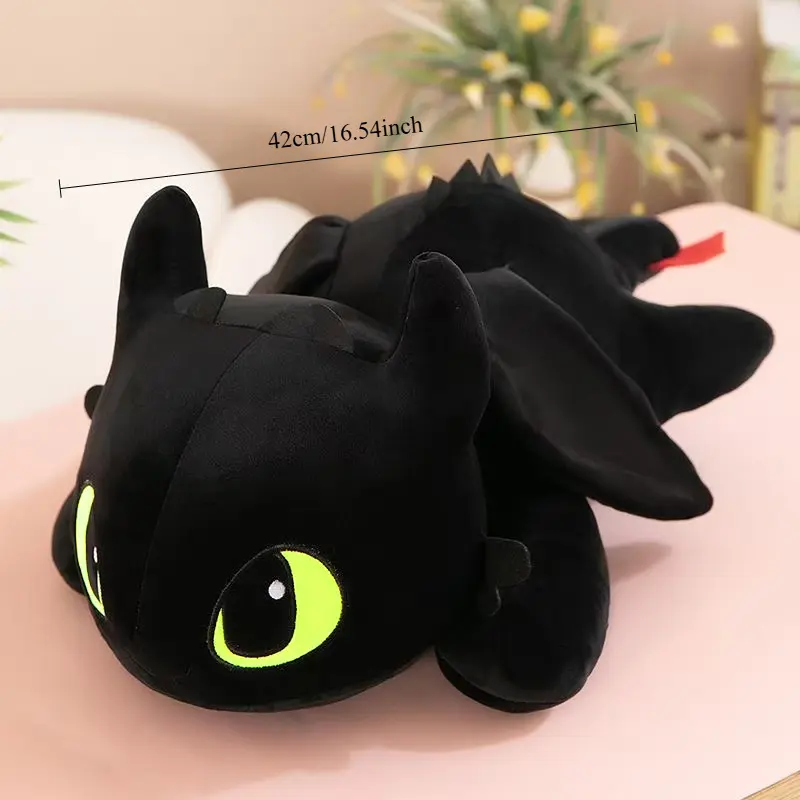 Adorable Black & White Plush Dragon Dolls - Soft Polyester Stuffed Animal Toys with Expressive Eyes, Perfect for Home Decor, Car Interior, Youngsters' Parties, and Gifts for All Ages