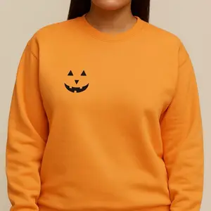 Jack-O’-Lantern Crewneck | Cute Halloween Sweatshirt | Spooky Season Crewneck | Pumpkin Face Sweatshirt | Fall Cozy Halloween Outfit
