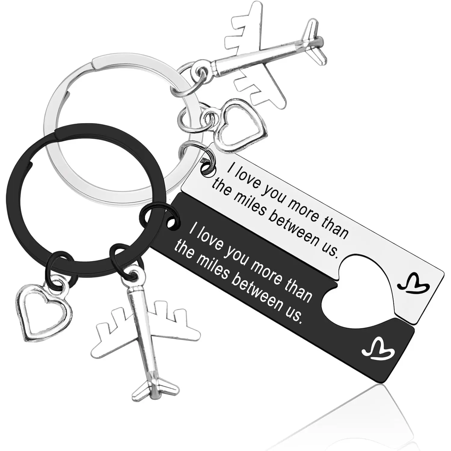 Couple Anniversary Keychain for Boyfriend Girlfriend Long Distance Relationship Gifts for Couple Keychain Long Distance Key Chain His and Hers Gift Going Away Gift Valentine's Day Gifts for Husband