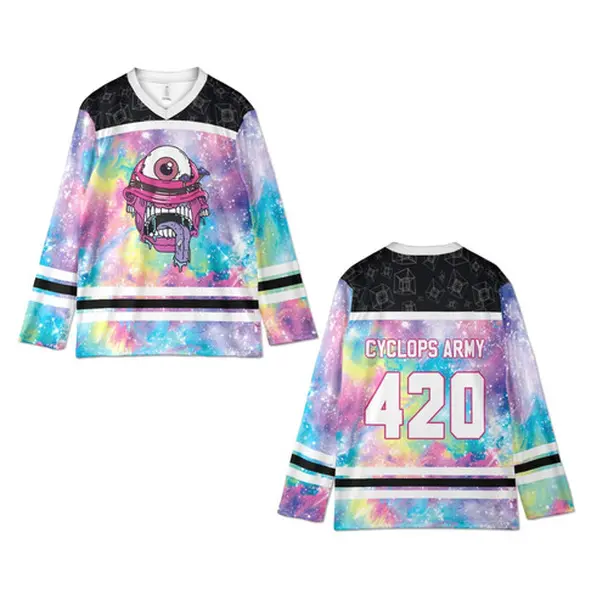 Subtronics Rave Jersey, Cyclops Hockey Shirt, Galaxy Festival Outfit For Bass