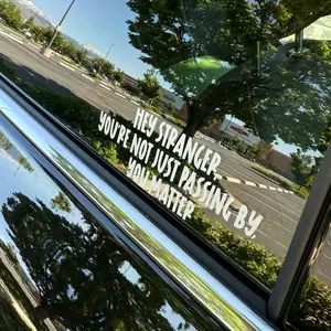 Dear person behind me decal, hey stranger decal, motivational car decal, car sticker, positivity decal, mental health decal