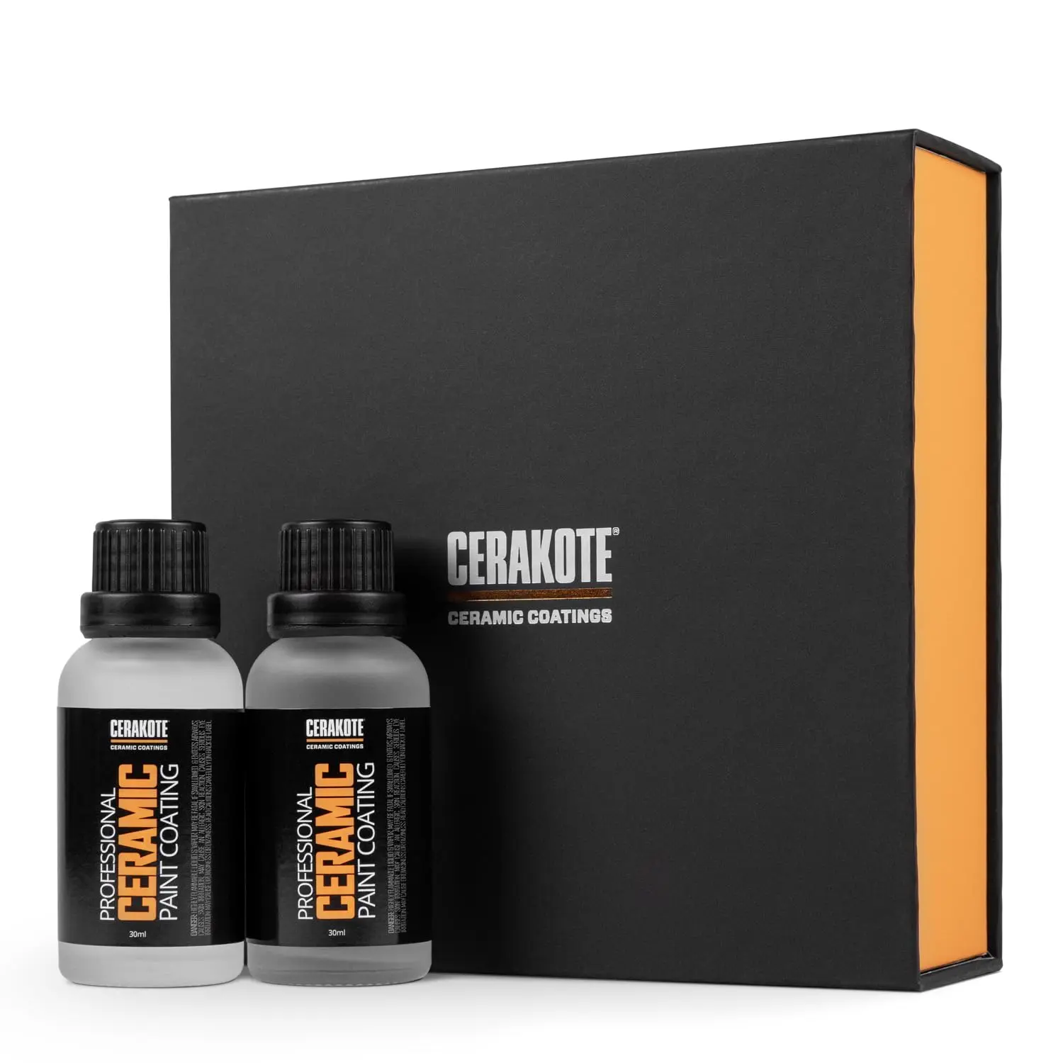 Cerakote Professional Ceramic Coating for Cars | High-Gloss Paint Protection Kit, 500 Wash Longevity, (2) 30ml Bottles
