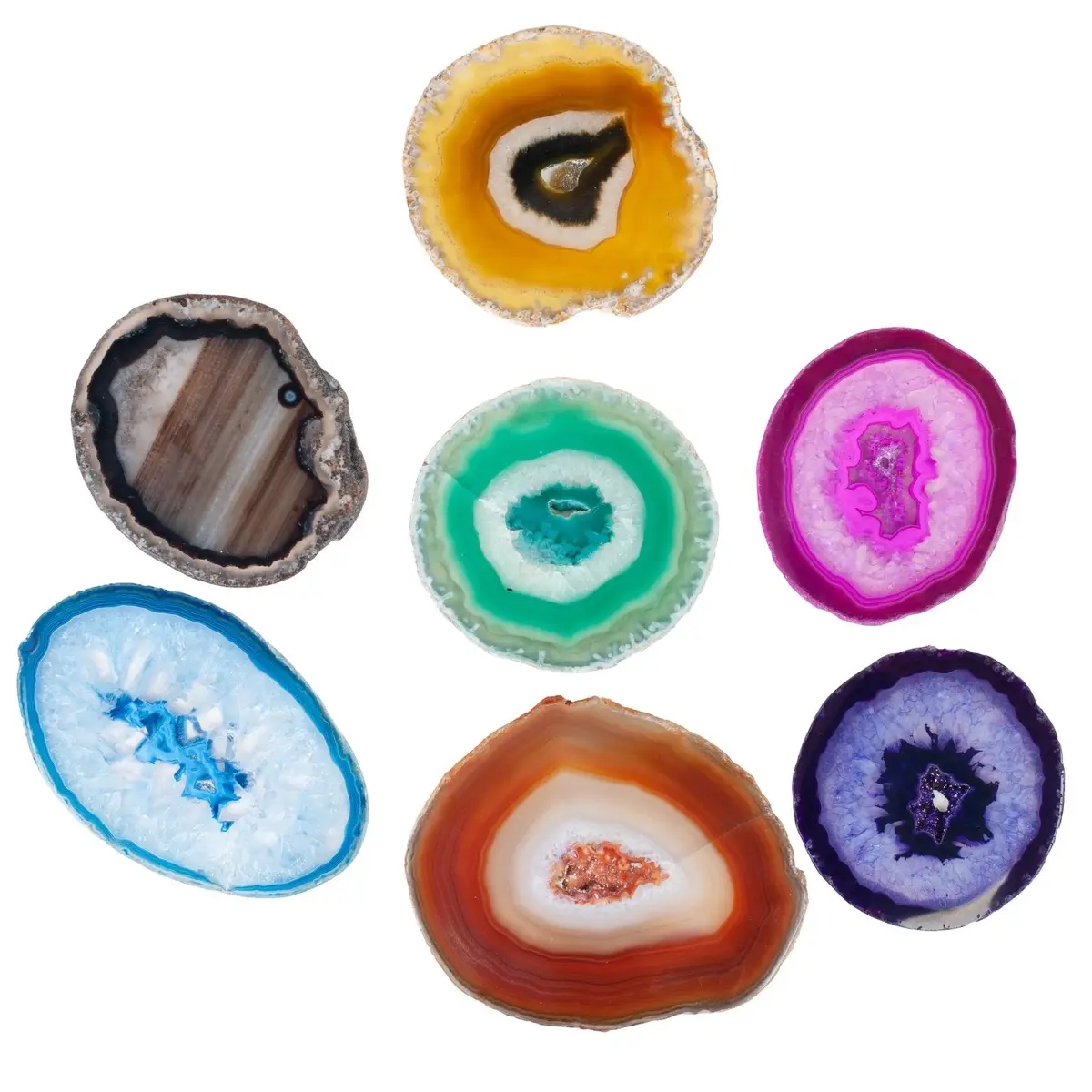 Agate Slice - 3-4 inch Agate Slices dyed for color