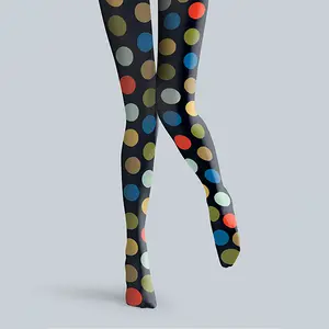 Viken Plan PopArt Print Tights Color Pantyhose/Tights [colorful polka dots]