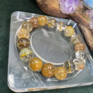Natural  Rutile quartz beads bracelet
