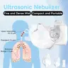 Battery-Powered Handheld Ultrasonic Nebulizer - Adjustable, Low Noise, Long-Lasting Rechargeable Battery, USB-C, Antibacterial, High-Capacity, Self-Clean Mesh Inhaler for Adults, Children (Home/Travel) with Mask, Mouthpiece, Fine Mist