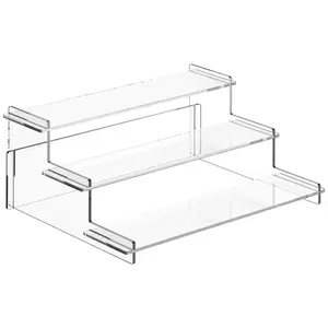 Clear Acrylic Display Stand for Figures and Collection, 3 Tier Cupcake Holder and Perfume Organizer Stand - Installation, Racks Installation Back to School Supplies