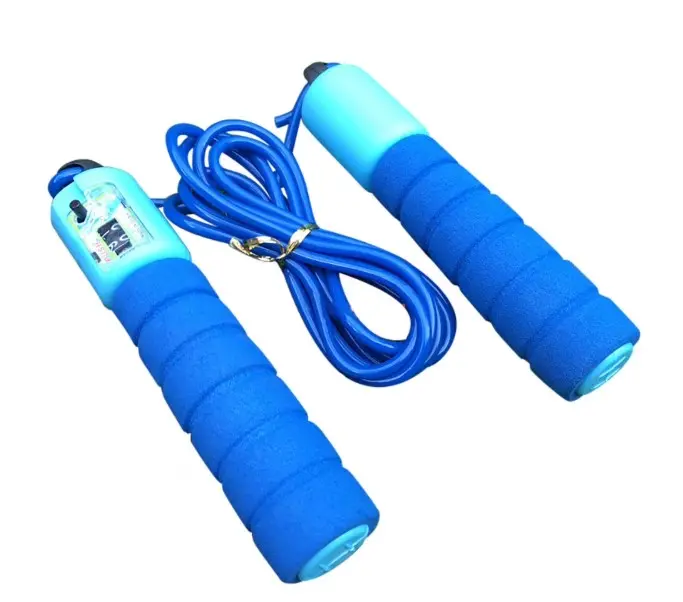 Digital Counting Jump Rope with Electronic Counter Adjustable 2.4m Skipping Rope for Fitness Workout Sports Training Gym Use Kids and Adults Fast Speed Jumping Wire