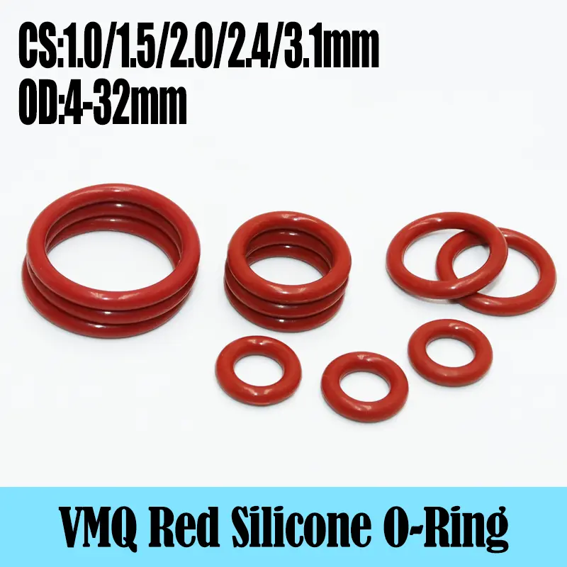 Silicone O Ring CS 1/1.5/2.0/2.4/3.1mm Sealing Washer VMQ O-ring Plumbing Gasket Oil Resistant Temperature Car Oring