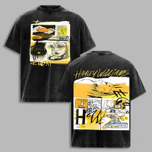 Hayley Williams Vintage Washed T-Shirt – Paramore Inspired Graphic Tee, Indie Rock Aesthetic Streetwear Shirt, hayleywilliams, paramorefans, indierock, altstyle, bandtee, rocktee, musicshirt, y2kstyle, nostalgiatee, popculturetee