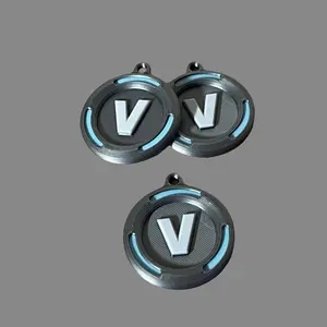 Fort Vbuck Keychain - Real Life Game Coin, Gag Gift, Gamer Birthday