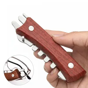 Fogepix 9-in-1 Eyeglass Adjustment Tool, Nose Pad Arm Adjusting Pliers Eyeglass Arms Frame, Plastic Multi-purpose Optical Optician Tools for Glasses Repair Assembling & Adjusting