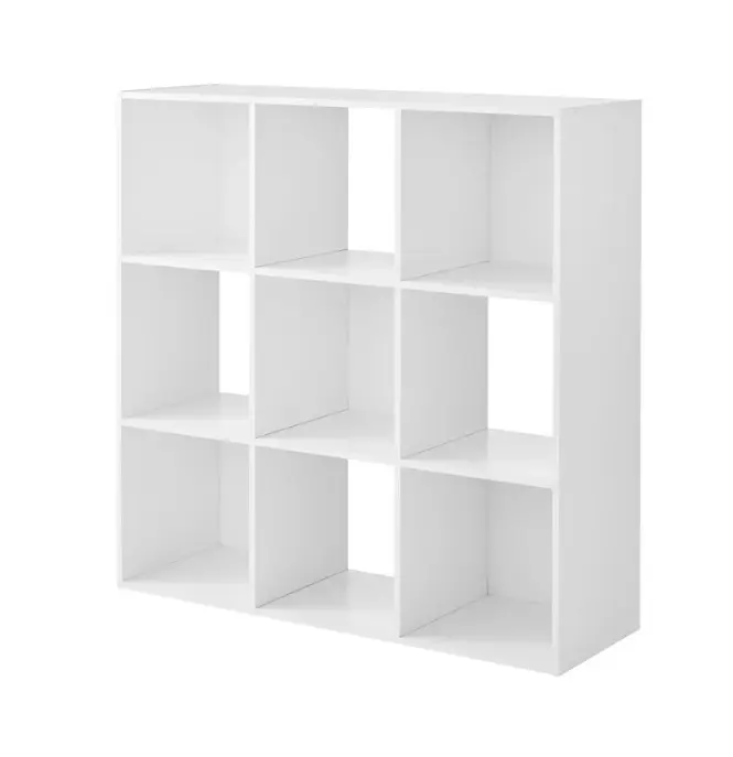 9 Cube Storage Organizer White Modular Bookshelf for Home Office Organization Modern Design