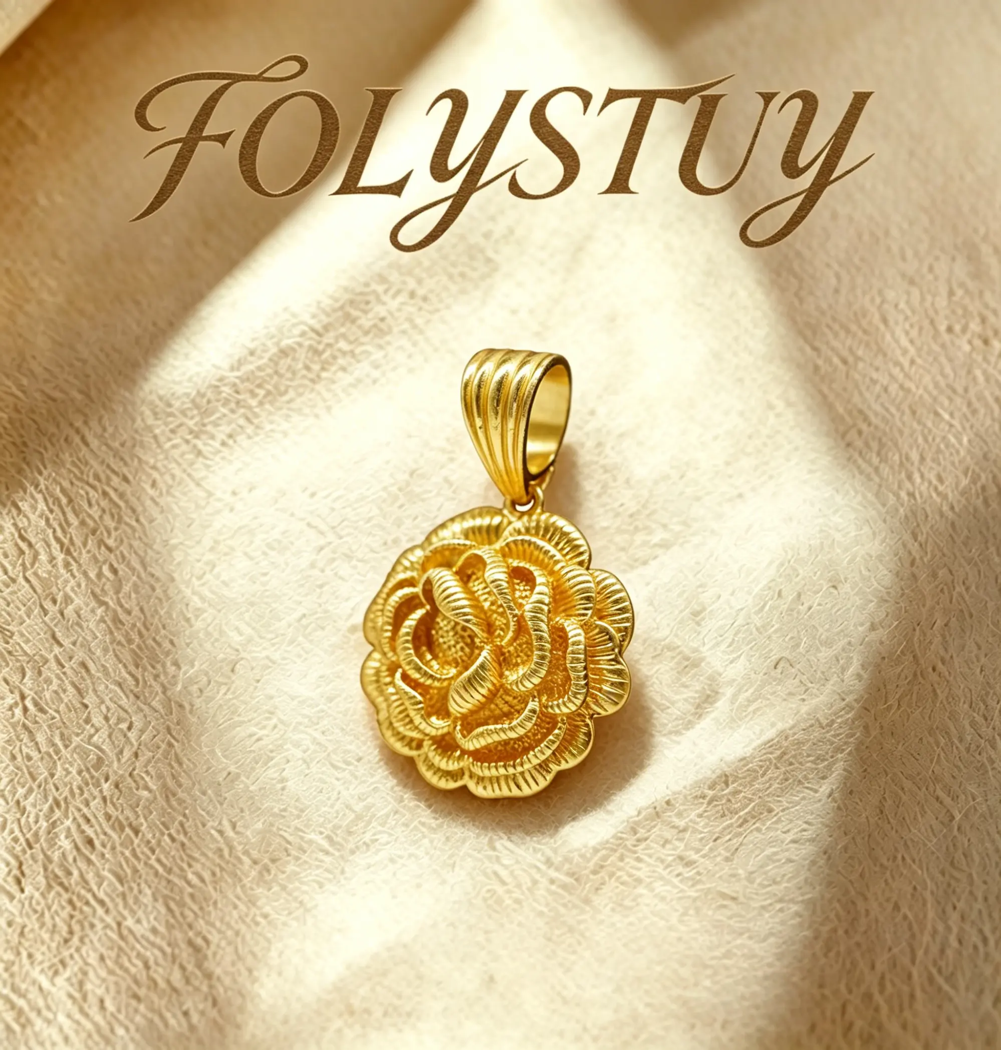 [36mm Flower Pendant]【FOLYSTUY (YNK06)】Exquisite Elegant Unisex Accessory with Unique Design for Fine Jewelry