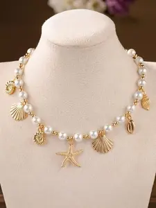 Summer Bohemian Style Necklace with Cute Turtle Shell Pendant, Fashionable Multifunctional Alloy Choker, Perfect Gift for Friends, Trendy Charm Necklaces