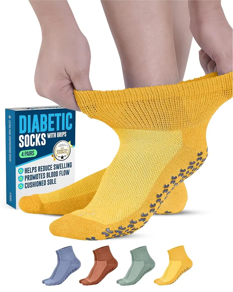 Blue/Rust/Green/Mustard - 4 Pairs