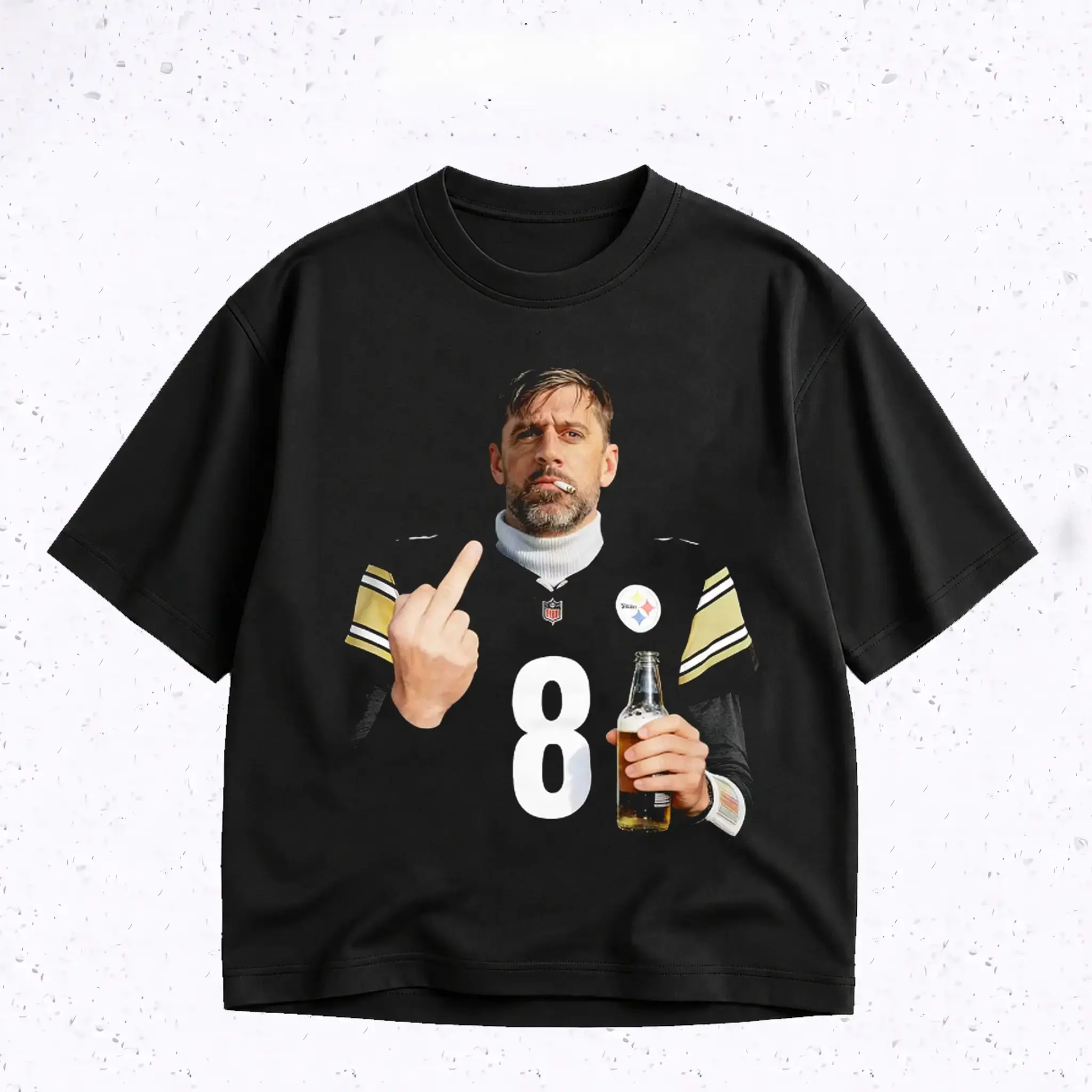 Aaron Rodgers T-Shirt Vintage Number 8 Football Sport Graphic Heavyweight Streetwear Casual Graphic Tee