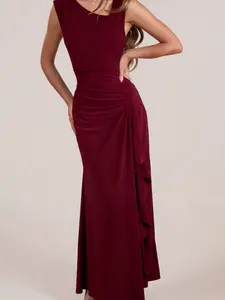 Ever-Pretty 2026 New Asymmetrical Neck Stretch Slim Fit Casual Bodycon Dress, for Cocktail, Evening, Formal Event 2673