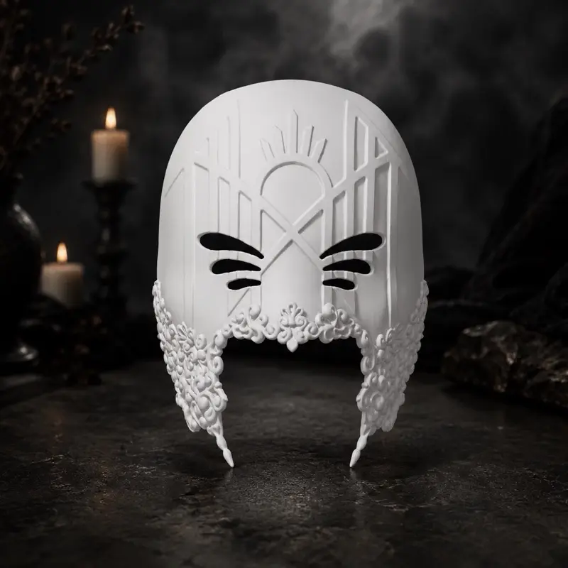 Sleep Token Inspired Vessel Cosplay Mask, DIY 3D Printed Paintable Cosplay Accessory
