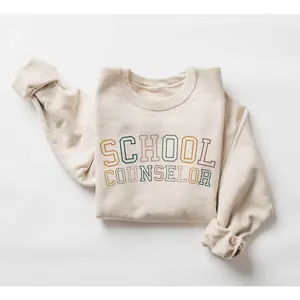 School Counselor T-SHIRT Or Sweatshirt, School Behavior Therapist, Counseling, Unisex T-Shirt Cotton Fabric Womenswear Bottom