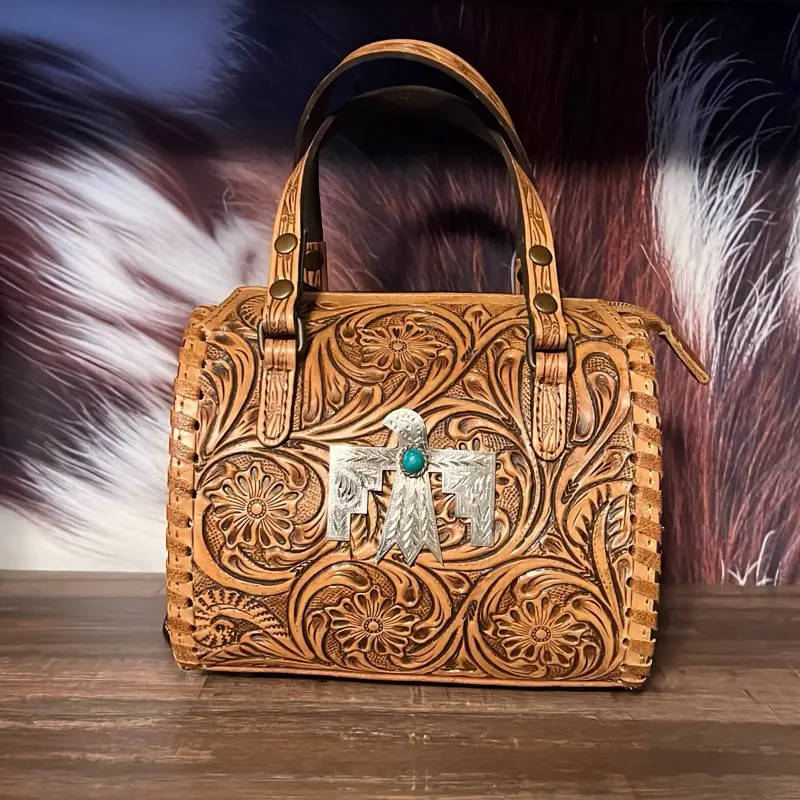 Thunderbird Leather Handtooled Speedy XS