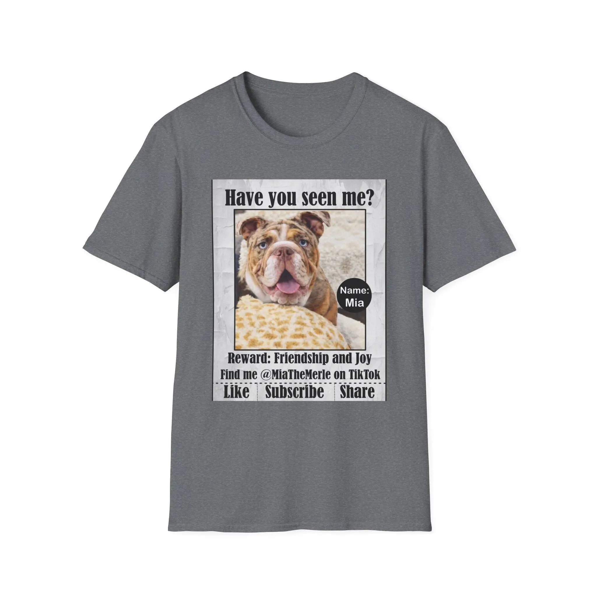 Have You Seen Me? Bulldog Photo T-Shirt | MIA THE MERLE