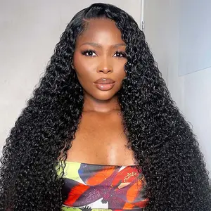 OQ HAIR 13x4 HD Lace Frontal Wear Go Glueless Wig Bleached Tiny Knots Water Wave Human Hair Wig With Invisi Drawstring