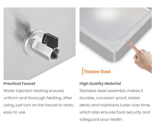 [ FLASH SALE ] ROVSUN 21 QT 2-Pan Electric Steam Table Countertop